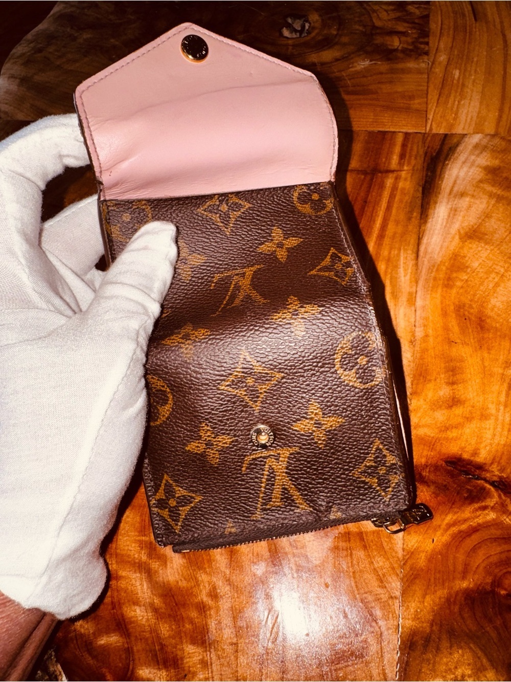 Louis Vuitton Monogram Canvas Zoe Mini Wallets Rose Ballerine - Picture 13 of 14